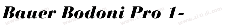 Bauer Bodoni Pro 1字体转换